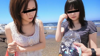 [素人]水に溶けるドッキリビキニでまさかの全裸露出 前編