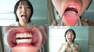 [加護まり]【個人撮影】加護まりの舌ブラシで「汚舌苔」採取
