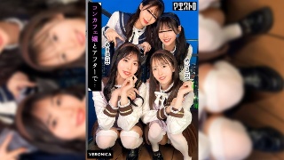 [佐野秋帆]圧巻スタイルのコンカフェ嬢4人と乱交SEX！美貌、美乳、美脚...