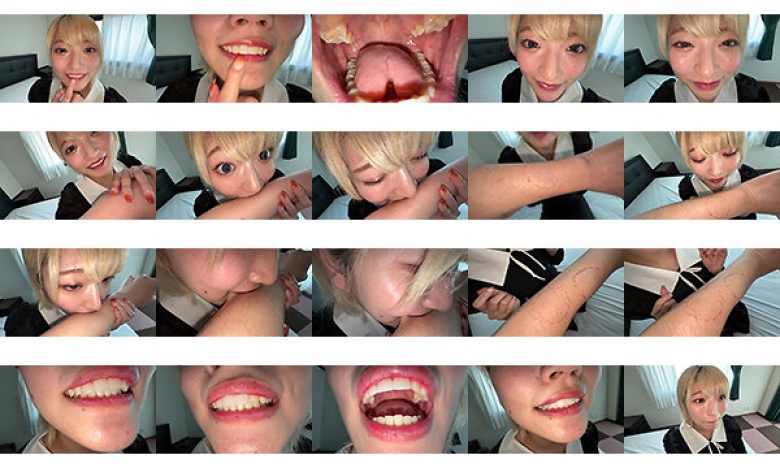 [Personal photography] Haruno Ando's teeth are beautifully aligned and she bites hard:Image