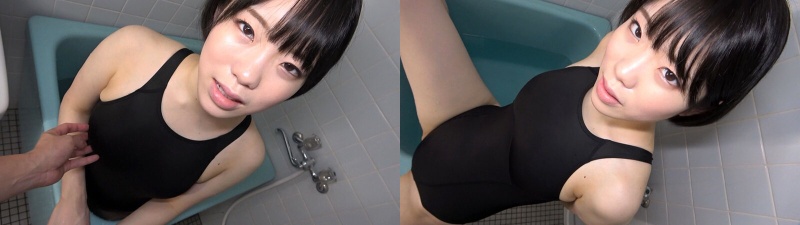 朝日凛 (Rin Asahi) 女孩穿着泳衣撒尿:样本图像