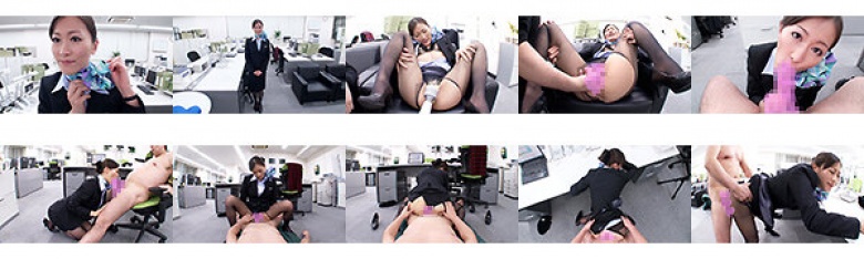 Beautiful flight attendant acme flight in the office:Image