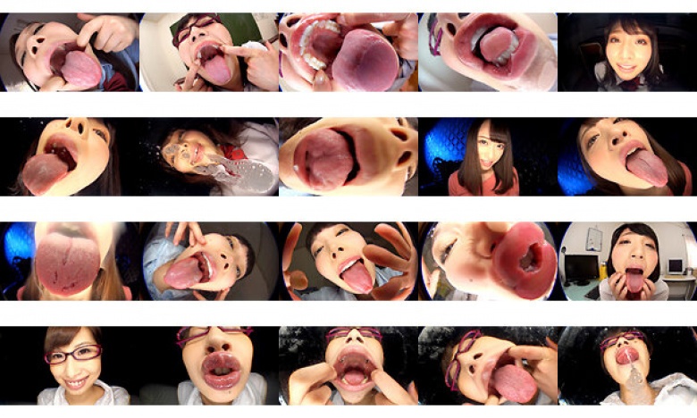 厚实的舌头美女虚拟吻:样本图像