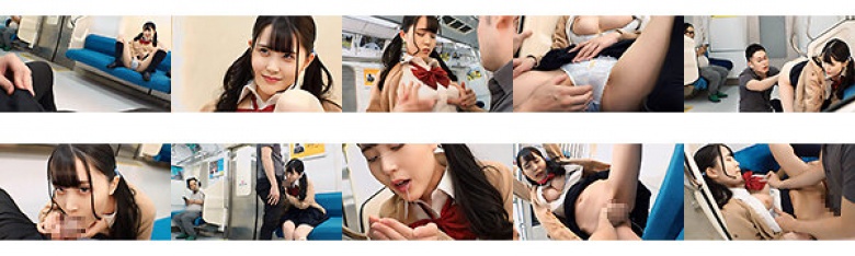【挑発!!パイパン天使みいなちゃん(仮名)】FALENO変態特急!!車内でパンティを見せつけボクヲ挑発する変態女子〇生。我慢できずヤって?ヤラれて?しまいました。:サンプル画像