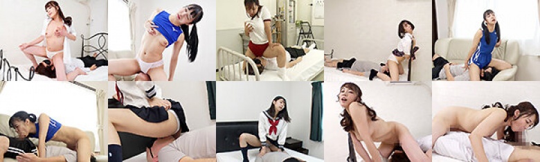 Face-sitting masturbation: Perverted woman masturbates by rubbing her crotch against a man's face:Image