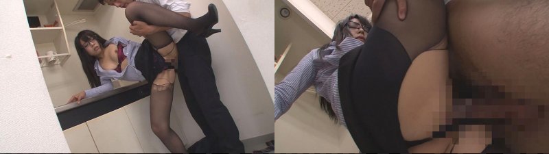 橋本麻耶が会社の給湯室でストッキング破かれてヤられる!:サンプル画像