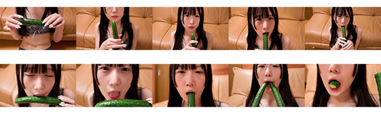 Rare play with idols 4: Cucumber chewing Amu Himesaki:Image