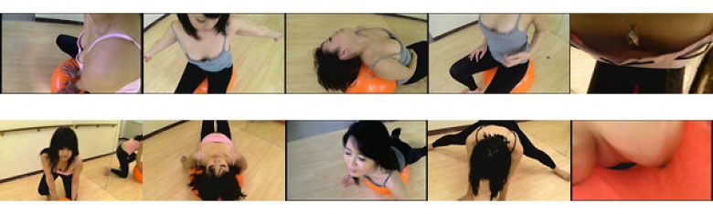 Balance ball exercise at a private gym! Voyeur training 4 hours 24 people with spy camera:Image