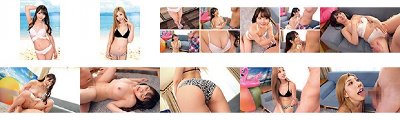 It's summer//The sea//The swimsuit gal//An amateur girl with a dazzling bikini in Shonan Beach! Could you help this virgin masturbate? Reihana:Image