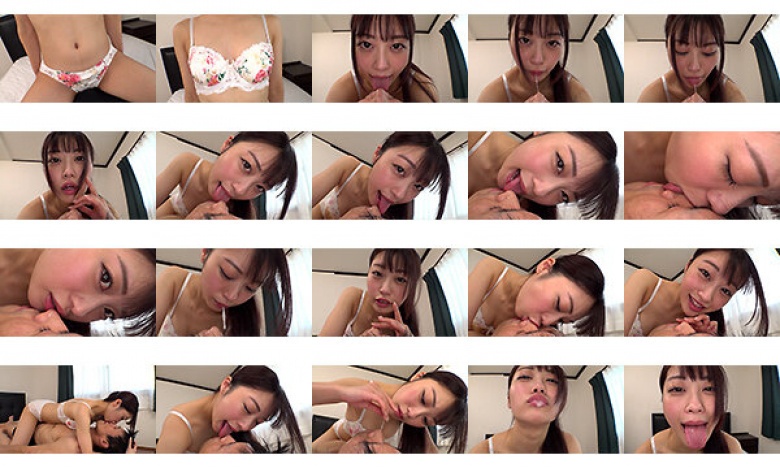 A girl with big eyes gives a deep nose blowjob to a masochistic man:Image