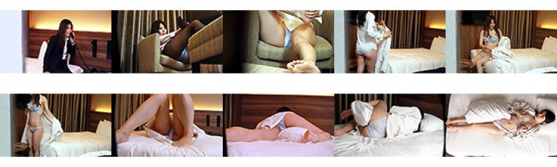 Voyeurism Business hotel intrusion Unprotected masturbation Beautiful big tits office lady:Image