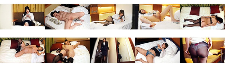 出張先ビジネスホテル 仕事から解放された女子社員オナニー 覗かれた女子10人:サンプル画像
