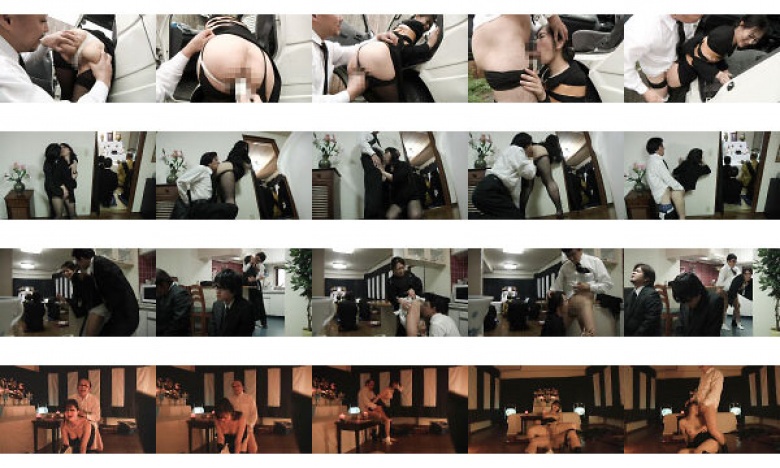 A mature woman in mourning clothes is made to cum repeatedly in front of her husband's dead photo.:Image