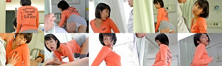 The defenseless panchira of the miniskirt girl who is coming to visit us! I got messed up with another patient next to my boyfriend sleeping / Riku Minato:Image