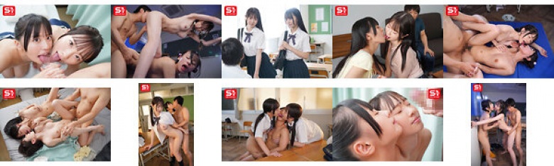 My childhood friend during her adolescence summer vacation playfully kisses each other...I was also excited when I watched it and had a lot of tongue kissing threesomes Nagisa Airi Shirakami Sakika:Image