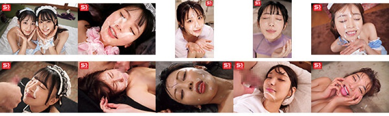 こんな美少女に精子ぶっかけていいんですか！？ エスワン女優の美しく整ったご尊顔にクッソ最高の顔射260連発 8時間:サンプル画像