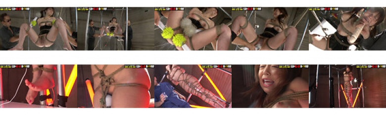 Two lewd girls who are hoisted up and have no choice but to cum without being able to escape.:Image
