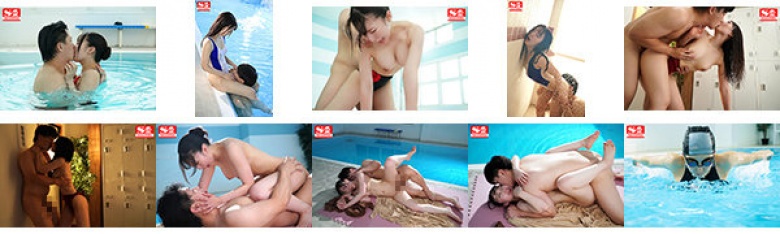 Swimming NTR Healthy and squeezed body of a swimsuit A beautiful instructor was addicted to his beloved Bisho wet guess cheating Shiomi Mai:Image