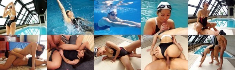 水泳競技歴18年 国●体育大会出場!98cmの巨尻が生み出すドルフィンキック! 本物女子大生アスリートAVデビュー 寺山綾子21歳:サンプル画像