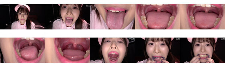Observation of beautiful nurse Koharu Tsukino's tongue tongue, teeth, mouth, and throat ♪:Image