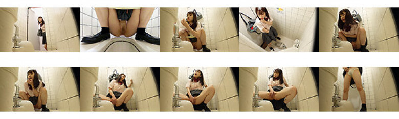 女子〇生 下校中公衆トイレ性活(オナニー)記録 #5:サンプル画像