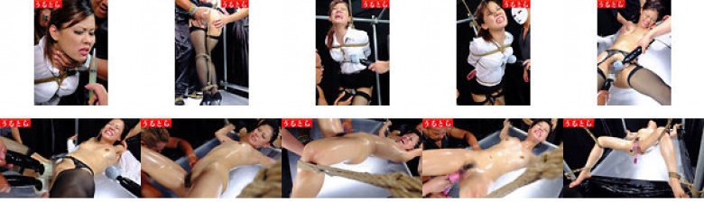 A female investigator who has been injected with a tremendous amount of power through her asshole is stripped naked and has her double holes fucked.:Image